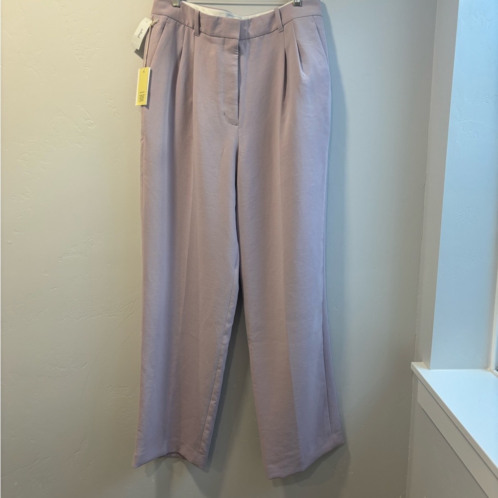 Aritzia Lavender Wide-Leg Trousers